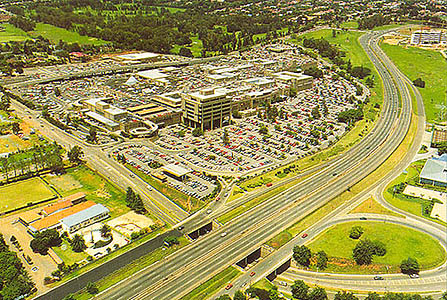 Arial view of Eastgate Shopping Centre