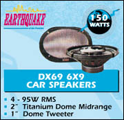 Earthquake - DX69 6X9 Car Speakers