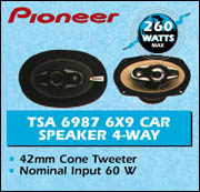 Pioneer - TSA 6987 6X9 Car Speaker 4 Way
