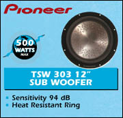 Pioneer - TSW 303 12" Sub Woofer